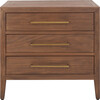 Ariella 3 Drawer Nightstand, Warm Brown - Nightstands - 1 - thumbnail