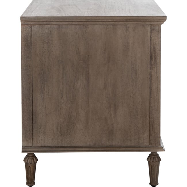 Lisabet 3 Drawer Nightstand, Dark Brown - Nightstands - 8