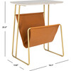 Rosaline Magazine Holder Table, Orange/Gold - Accent Tables - 5