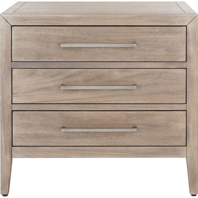 Ariella 3 Drawer Nightstand, Sand