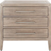 Ariella 3 Drawer Nightstand, Sand - Nightstands - 1 - thumbnail