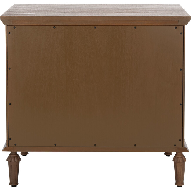 Lisabet 3 Drawer Nightstand, Warm Brown - Nightstands - 3