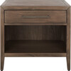 Ariella 1 Drawer Nightstand, Dark Brown - Nightstands - 1 - thumbnail