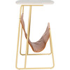 Rosaline Magazine Holder Table, Orange/Gold - Accent Tables - 6