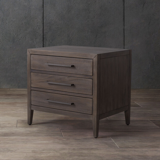 Ariella 3 Drawer Nightstand, Sand - Nightstands - 2