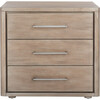 Rosey 3 Drawer Nightstand, Sand - Nightstands - 1 - thumbnail