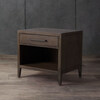 Ariella 1 Drawer Nightstand, Dark Brown - Nightstands - 2