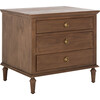 Lisabet 3 Drawer Nightstand, Warm Brown - Nightstands - 7