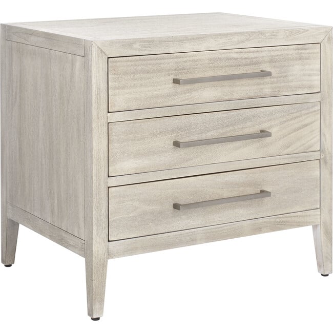 Ariella 3 Drawer Nightstand, Washed Grey - Nightstands - 7