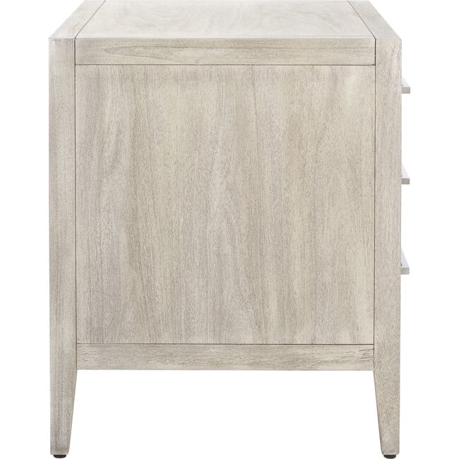 Ariella 3 Drawer Nightstand, Washed Grey - Nightstands - 8