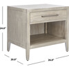 Ariella 1 Drawer Nightstand, Washed Grey - Nightstands - 5