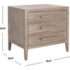 Ariella 3 Drawer Nightstand, Sand - Nightstands - 5