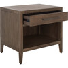 Ariella 1 Drawer Nightstand, Dark Brown - Nightstands - 6