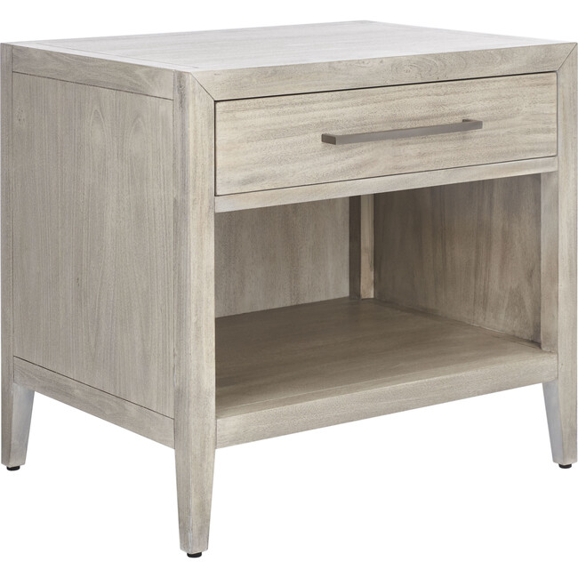 Ariella 1 Drawer Nightstand, Washed Grey - Nightstands - 7