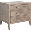 Ariella 3 Drawer Nightstand, Sand - Nightstands - 7