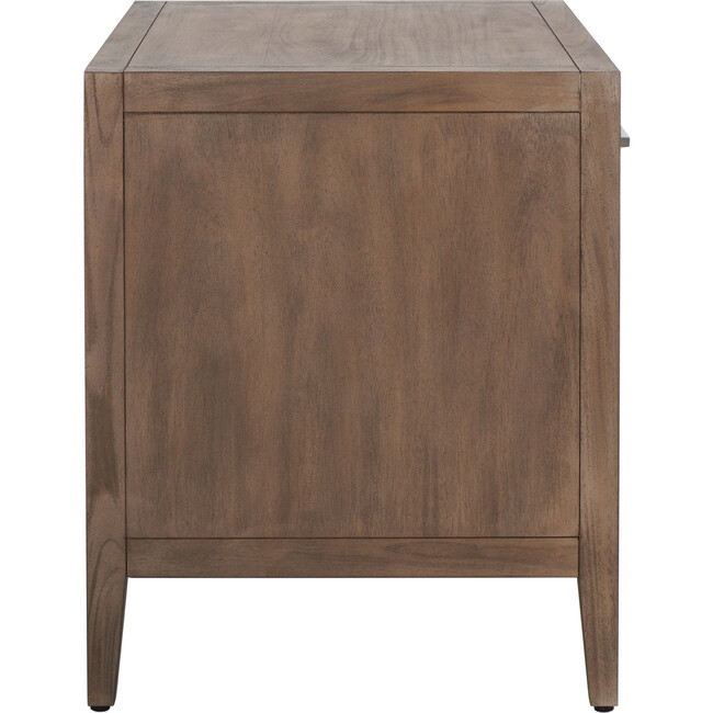 Ariella 1 Drawer Nightstand, Dark Brown - Nightstands - 8