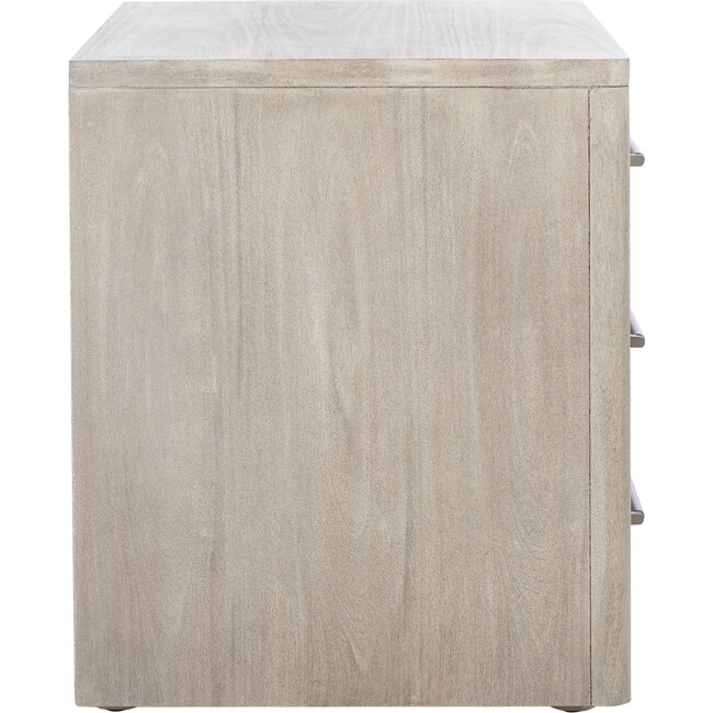 Rosey 3 Drawer Nightstand, Washed Grey - Nightstands - 8