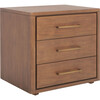 Rosey 3 Drawer Nightstand, Warm Brown - Nightstands - 7