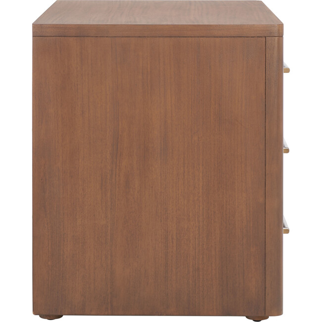 Rosey 3 Drawer Nightstand, Warm Brown - Nightstands - 8