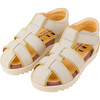Velcro Strap Sandal, White - Sandals - 1 - thumbnail