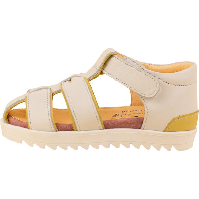 Velcro Strap Sandal, White - Sandals - 2