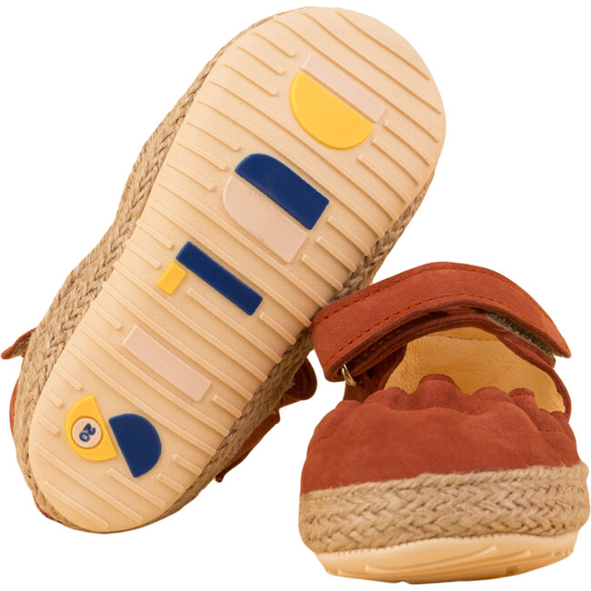 Ballerina with Strap, Terracota - Flats - 3