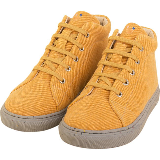 Eco Mid Sneaker, Yellow - Sneakers - 1