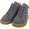 Eco Mid Sneaker, Blue - Sneakers - 1 - thumbnail