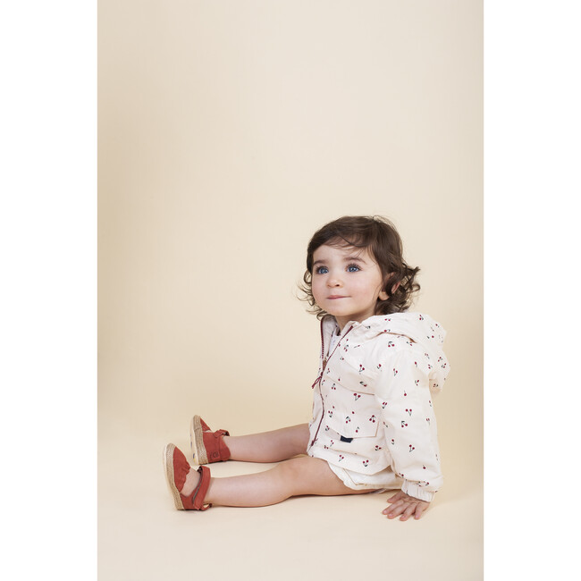 Ballerina with Strap, Terracota - Flats - 5