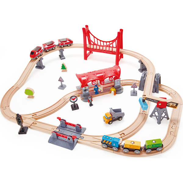 Busy City Rail Set - Hape Vehicles & Trains | Maisonette