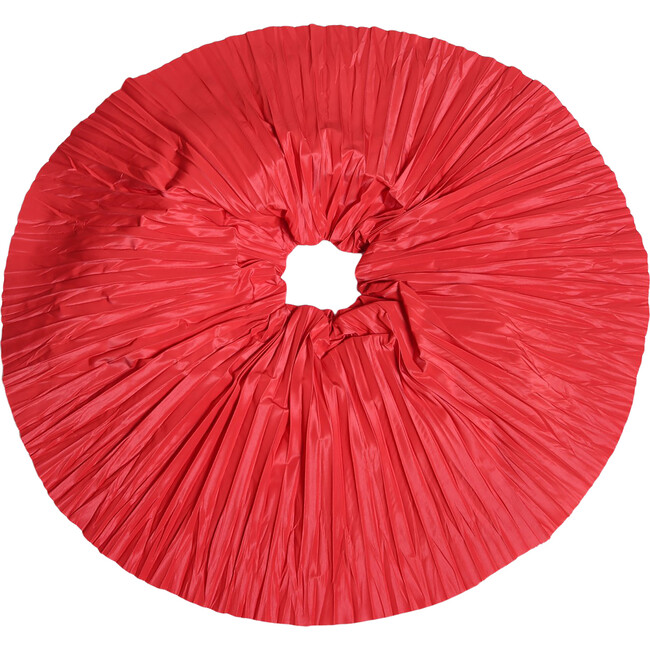 Crush Pleated Twirl Skirt, Big Red - Skirts - 3