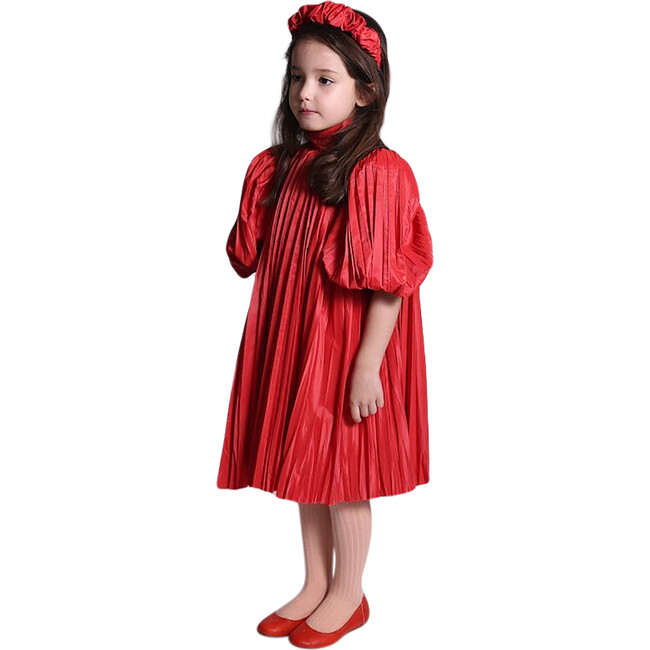 Harriet Pleated Frock, Big Red - Dresses - 2