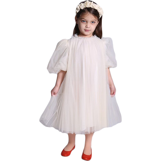 open lace back dress TOULA PLEATED CAPE FROCK – TIA CIBANI main image 1