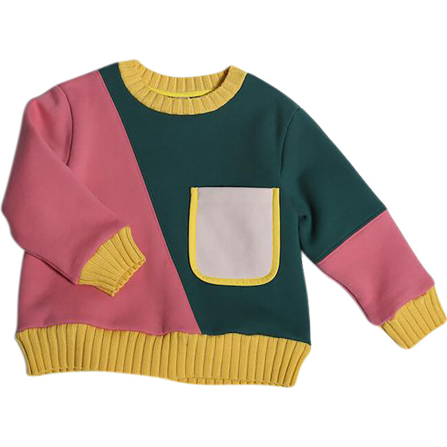 Medley Patchwork Pullover, Chiclet Mix - Sweatshirts - 1