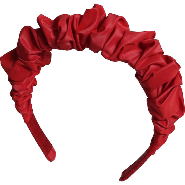 Harriet Ruched Headband, Big Red - Hair Accessories - 1