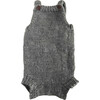 Handknit Romper, Zinc - Rompers - 1 - thumbnail