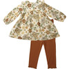 Dress and Leggings, Brown - Mixed Apparel Set - 1 - thumbnail