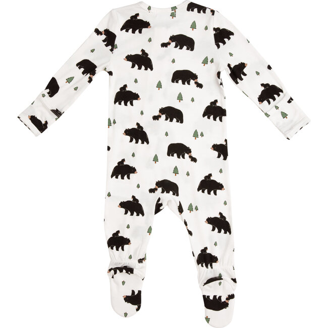 Bears Footie, White - Onesies - 2