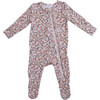 Vintage Calico Footie, Pink - Onesies - 1 - thumbnail