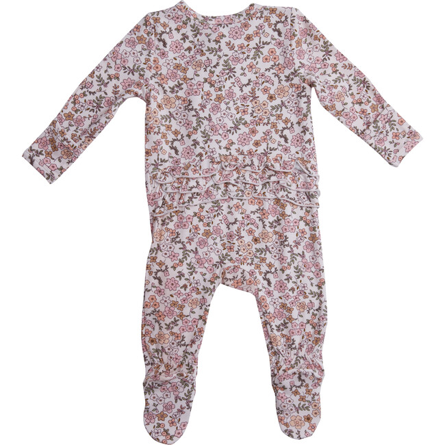 Vintage Calico Footie, Pink - Onesies - 2