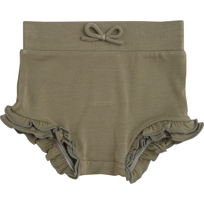 High Waisted Shorts, Green - Shorts - 1