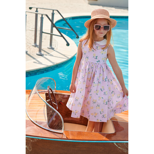 Peter Pan Sundress, Pink Lemons - Dresses - 2
