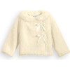 Carrick Coat, Ivory Faux Fur - Jackets - 1 - thumbnail