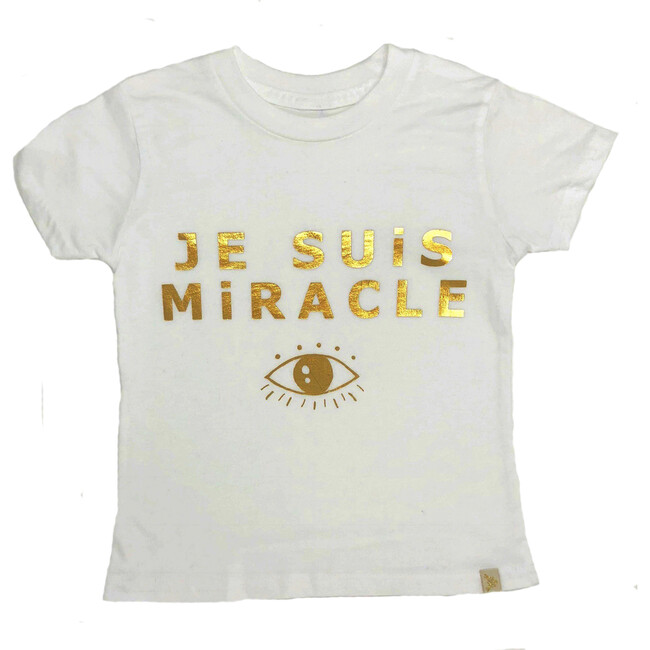 Je Suis Miracle Crew Tee, Gold