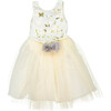 Butterflies Dress, Ivory/Gold - Dresses - 1 - thumbnail