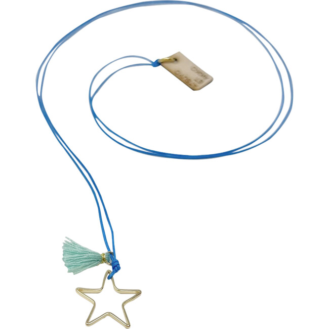 Ouroboros Star Necklace, Blue