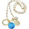 Ouroboros Necklace, Blue - Necklaces - 1 - thumbnail