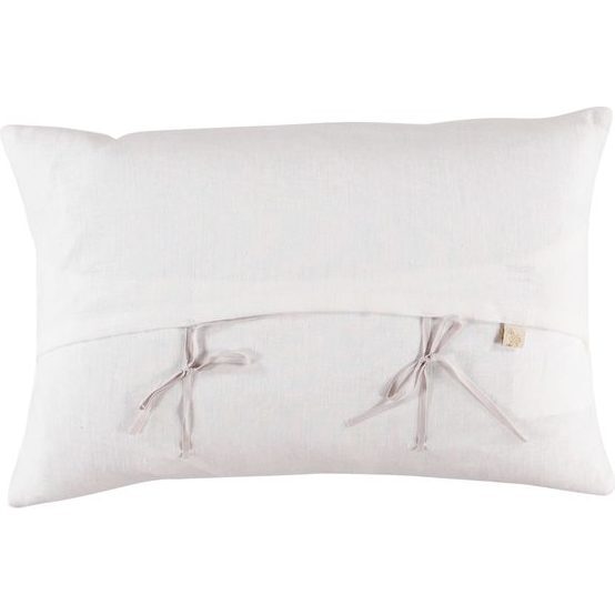 "Bonne nuit" Cushion, White & Orange - Decorative Pillows - 2