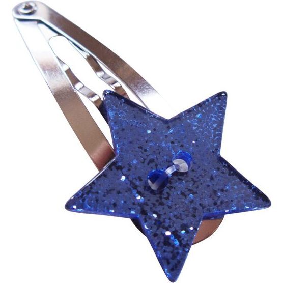 Star Hair Pin, Blue - Hair Accessories - 1