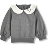 Madeleine Sweatshirt - with embroidery, Grey - Sweatshirts - 1 - thumbnail